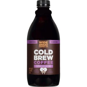 Wide Awake Coffee Co. Unsweetened Expresso Blend Cold Brew Coffee 48 fl oz