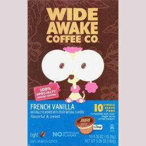 Wide Awake Coffee Co. Single Serve Pods Light French Vanilla Coffee 10 ea