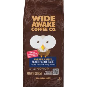 Wide Awake Coffee Co. Ground Very Bold Seattle Style Dark Coffee 11 oz