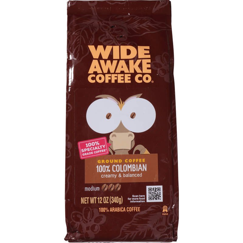 Wide Awake Coffee Co. Ground Medium 100 Colombian Coffee 12 oz Wide Awake Coffee Co.