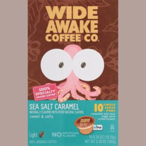 Wide Awake Coffee Co. EcoPods Light Sea Salt Caramel Coffee 10 ea