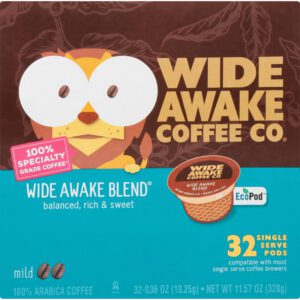 Wide Awake Coffee Co. Single Serve Pods Mild Wide Awake Blend Coffee 32 ea