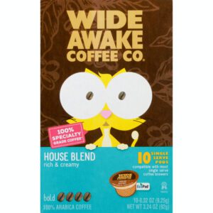 Wide Awake Coffee Co. Single Serve Pods Bold House Blend Coffee 10 0.32 oz 10 ea Box