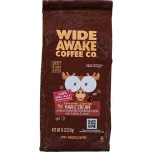 Wide Awake Coffee Co. Light Ground 100% Arabica Maple Cream Coffee 11 oz